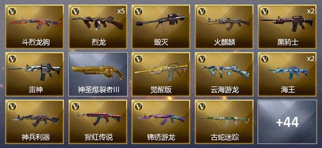 穿越火线（CF）33V武器 2V角色 13皮肤 可排位 新锐