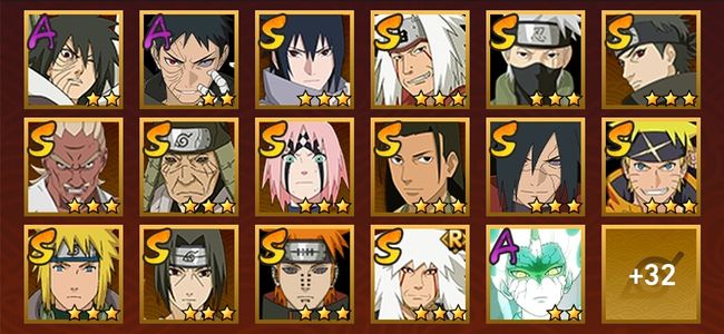 火影忍者V10 14S忍 35A忍 164忍 1817S碎片 19通灵 700W战力 前1000名 上忍