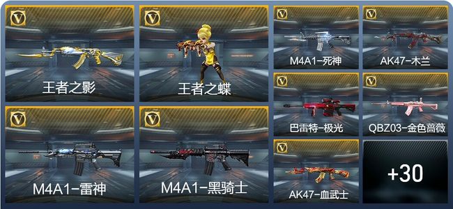 穿越火线：枪战王者V1 2王者武器 47英雄武器 62万化 枪王S