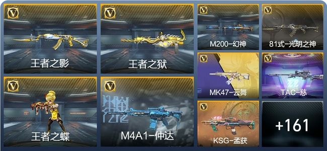 穿越火线：枪战王者V4 4王者武器 170英雄武器 7英雄角色 296万化 枪圣SSS