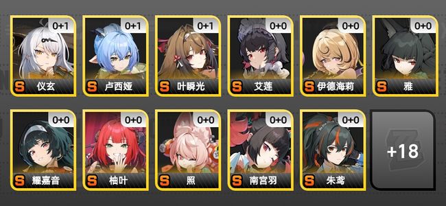 绝区零27黄 22角色黄 17S角色 4S音擎 9S邦布 57