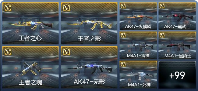 穿越火线：枪战王者V2 4王者武器 108英雄武器 1英雄角色 161万化 大师