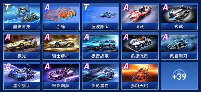 QQ飞车手游V7 2永久T车 36永久A车 53永久赛车 31宠物 女号 车神