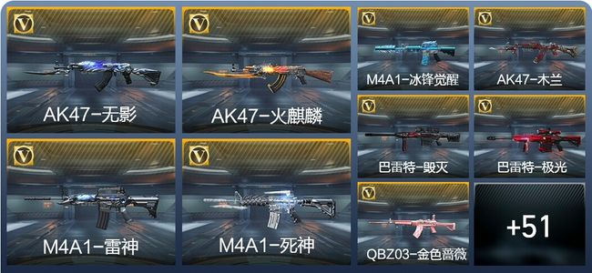 穿越火线：枪战王者V2 63英雄武器 65万化 精英