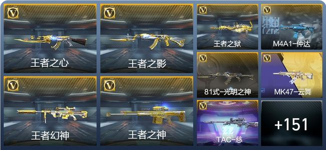 穿越火线：枪战王者10王者武器 160英雄武器 5英雄角色 323万化 枪皇SS