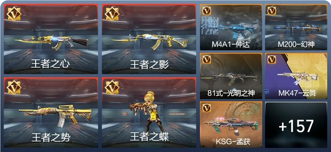 穿越火线：枪战王者V5 12王者 189英雄武器 6英雄角色 447万化 枪皇SS