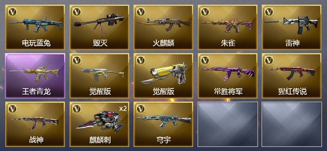 穿越火线（CF）1王者武器 13V武器 7皮肤 可排位 专家