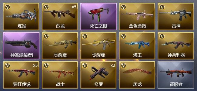 穿越火线（CF）21V武器 5皮肤 可排位 新锐