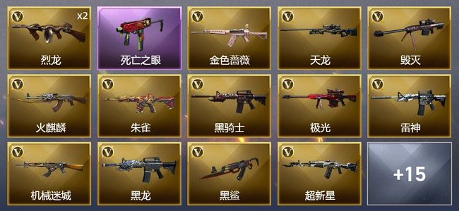 穿越火线（CF）4王者武器 2炫金武器 28V武器 11皮肤 可排位 新锐
