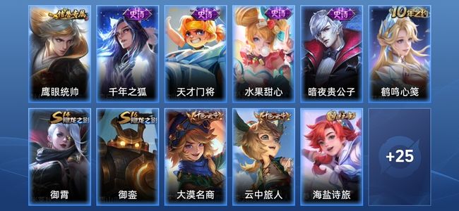 王者荣耀5史诗 36皮肤 永恒钻石I