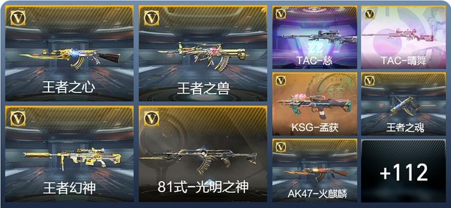 穿越火线：枪战王者V5 6王者武器 123英雄武器 4英雄角色 236万化 枪皇SS