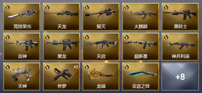 穿越火线（CF）25V武器 1V角色 7皮肤 可排位 新锐