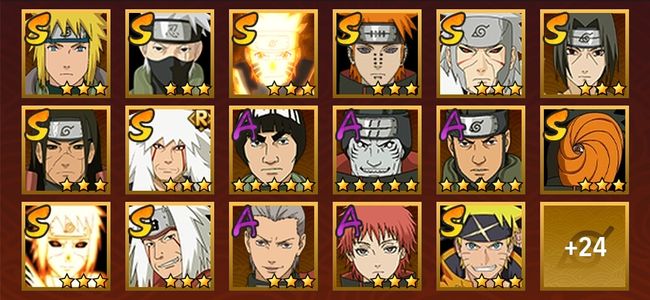 火影忍者V6 12S忍 29A忍 143忍 1548S碎片 18通灵 800W战力 前1000名 暗部