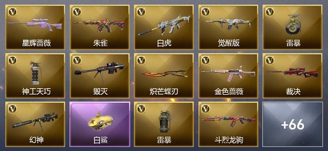 穿越火线（CF）1炫金武器 60V武器 4V角色 27皮肤 可排位 传奇