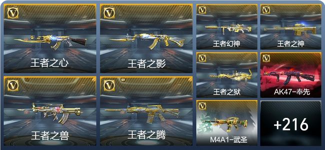 穿越火线：枪战王者V7 30王者武器 227英雄武器 8英雄角色 494万化 枪圣SS