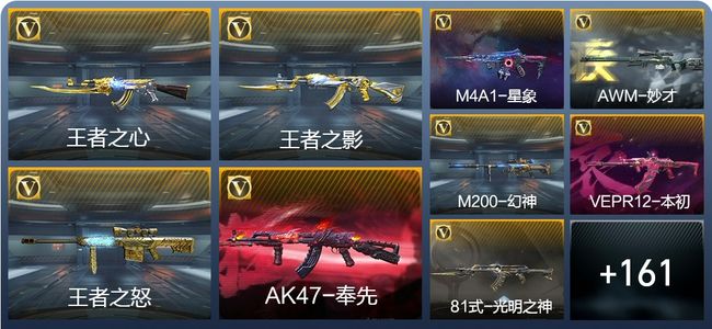 穿越火线：枪战王者6王者武器 170英雄武器 4英雄角色 312万化 枪皇S