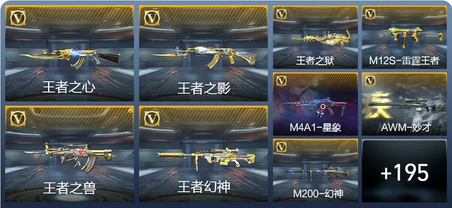 穿越火线：枪战王者V7 8王者武器 204英雄武器 7英雄角色 370万化 枪王SS