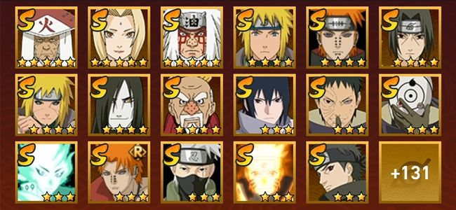 火影忍者V15 53S忍 95A忍 400忍 7455S碎片 42通灵 3000W战力 前10名 上忍