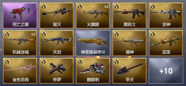 穿越火线（CF）17V武器 8皮肤 可排位 新锐
