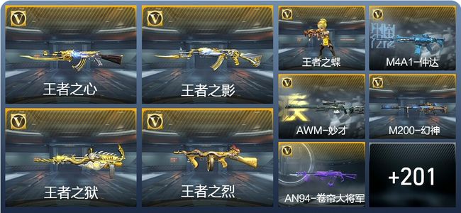 穿越火线：枪战王者V5 13王者武器 231英雄武器 8英雄角色 425万化 枪皇S