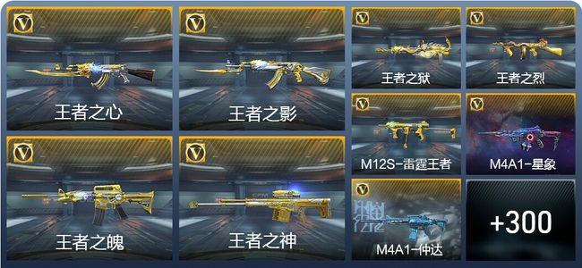 穿越火线：枪战王者V8 34王者武器 309英雄武器 10英雄角色 662万化 枪王SSS