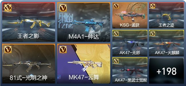 穿越火线：枪战王者18王者 207英雄武器 8英雄角色 320万化 大师