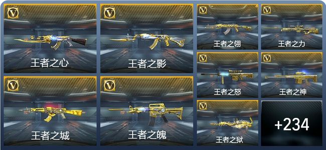 穿越火线：枪战王者V9 28王者武器 243英雄武器 6英雄角色 374万化 枪皇SSS