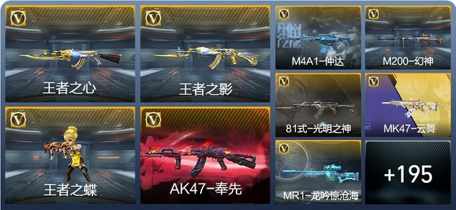 穿越火线：枪战王者V5 8王者武器 231英雄武器 6英雄角色 489万化 大师SS