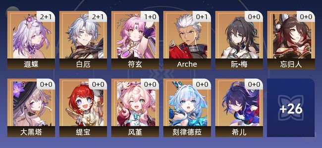 崩坏：星穹铁道42黄 22角色黄 20光锥黄 16五星角色 8五星光锥 70级 女主