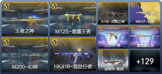 穿越火线：枪战王者V6 9王者武器 153英雄武器 4英雄角色 217万化 枪皇SS