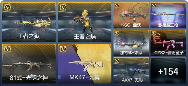 穿越火线：枪战王者5王者武器 163英雄武器 7英雄角色 243万化 专家S