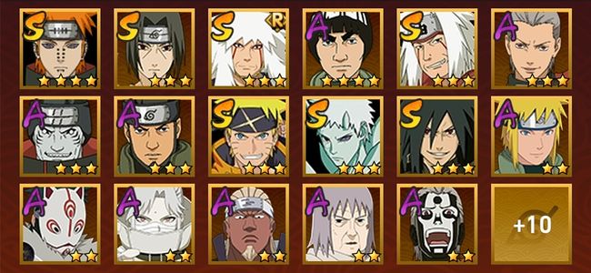 火影忍者7S忍 20A忍 92忍 998S碎片 12通灵 400W战力 前1000名 下忍