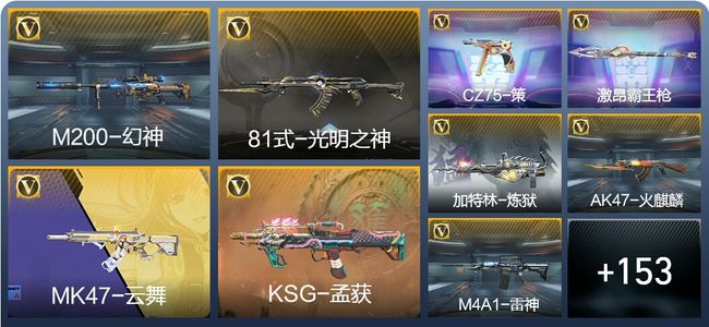 穿越火线：枪战王者V5 1王者武器 162英雄武器 3英雄角色 249万化 大师