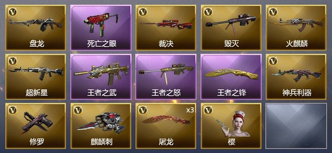 穿越火线（CF）3王者武器 11V武器 1V角色 1皮肤 可排位 新锐