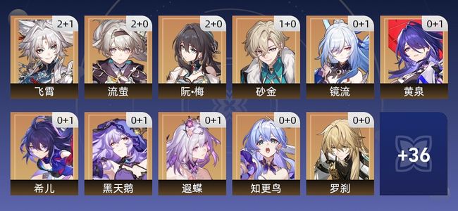 崩坏：星穹铁道62黄 46角色黄 16光锥黄 25五星角色 11五星光锥 70级 女主