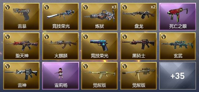 穿越火线（CF）2炫金武器 57V武器 2V角色 6皮肤 可排位 新锐