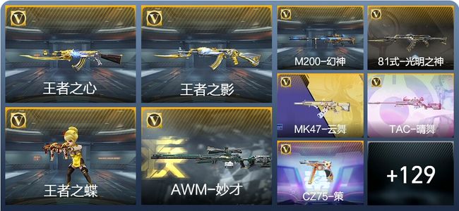 穿越火线：枪战王者V5 12王者武器 138英雄武器 4英雄角色 193万化 精英