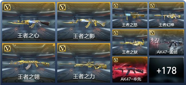 穿越火线：枪战王者V8 16王者武器 204英雄武器 282万化 新锐