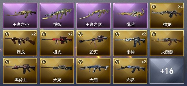 穿越火线（CF）4王者武器 27V武器 1V角色 9皮肤 可排位 新锐