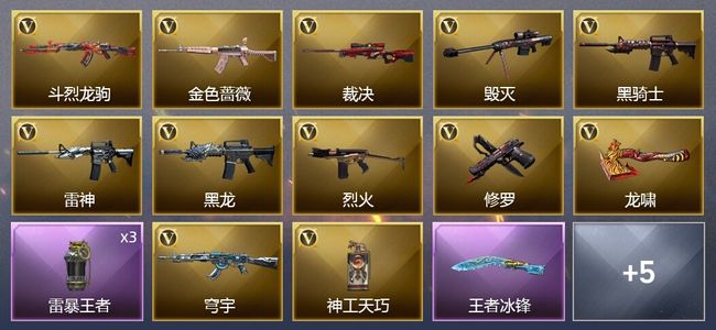 穿越火线（CF）2王者武器 12V武器 1V角色 11皮肤 可排位 枪王