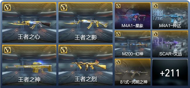 穿越火线：枪战王者V7 13王者武器 240英雄武器 3英雄角色 421万化 枪王