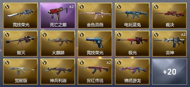 穿越火线（CF）28V武器 20皮肤 可排位 枪王