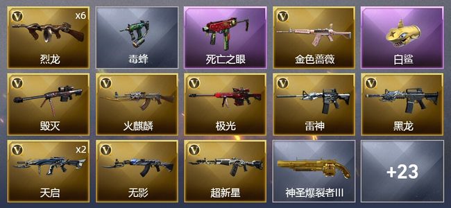 穿越火线（CF）39V武器 1V角色 6皮肤 可排位 新锐