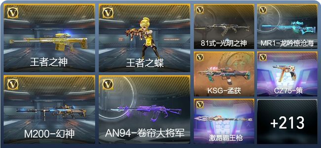 穿越火线：枪战王者V3 3王者武器 222英雄武器 6英雄角色 350万化 枪王SSS