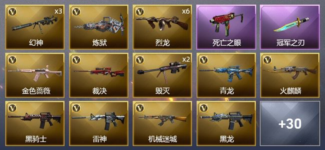 穿越火线（CF）2王者武器 63V武器 3V角色 22皮肤 可排位 新锐