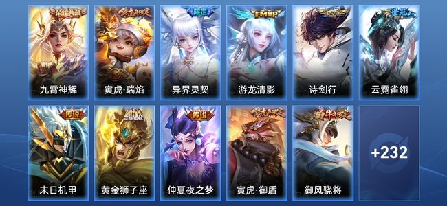 王者荣耀V7 1典藏 8传说 80史诗 243皮肤 119英雄 倔强青铜III