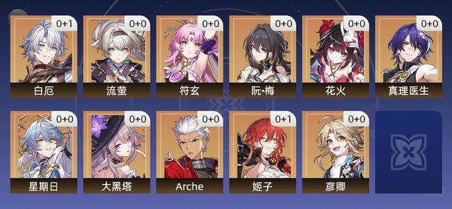 崩坏：星穹铁道13黄 11角色黄 2光锥黄 11五星角色 2五星光锥 10级 女主