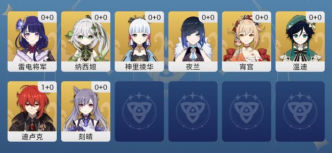 原神9黄 9角色黄 8五星角色 女主 40级