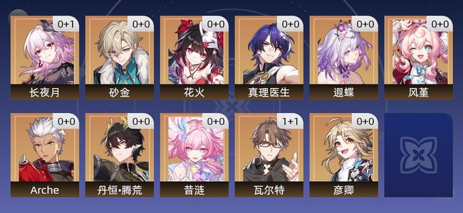 崩坏：星穹铁道14黄 12角色黄 2光锥黄 11五星角色 2五星光锥 11级 女主