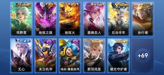 王者荣耀V4 3传说 20史诗 80皮肤 105英雄 尊贵铂金II
